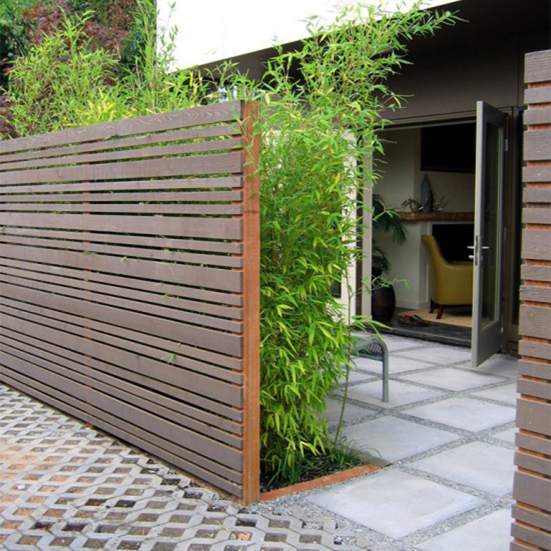 Modern Wood Slat fence